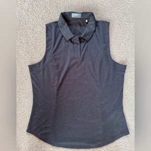 Callaway Charcoal Sleeveless Polo Top